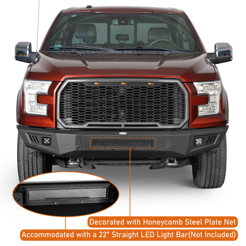 Full-Width Front Bumper (15-17 Ford F-150, Excluding Raptor) - LandShaker