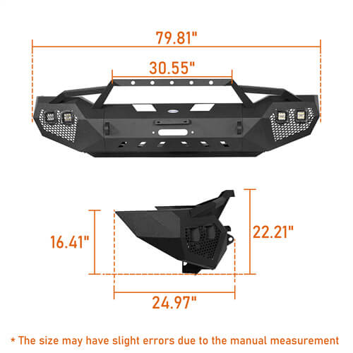 Full Width Front Bumper & Rear Bumper(07-13 Toyota Tundra)-LandShaker