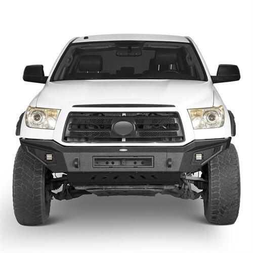 Full Width Front Bumper w/Skid Plate & Rear Bumper (07-13 Toyota Tundra)-LandShaker