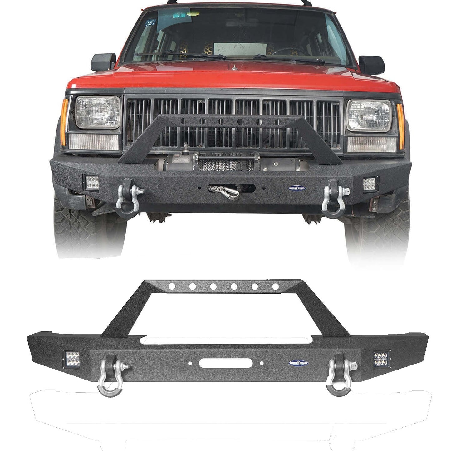 Full Width Front Bumper/Rear Bumper(84-01 Jeep Cherokee XJ)-LandShaker