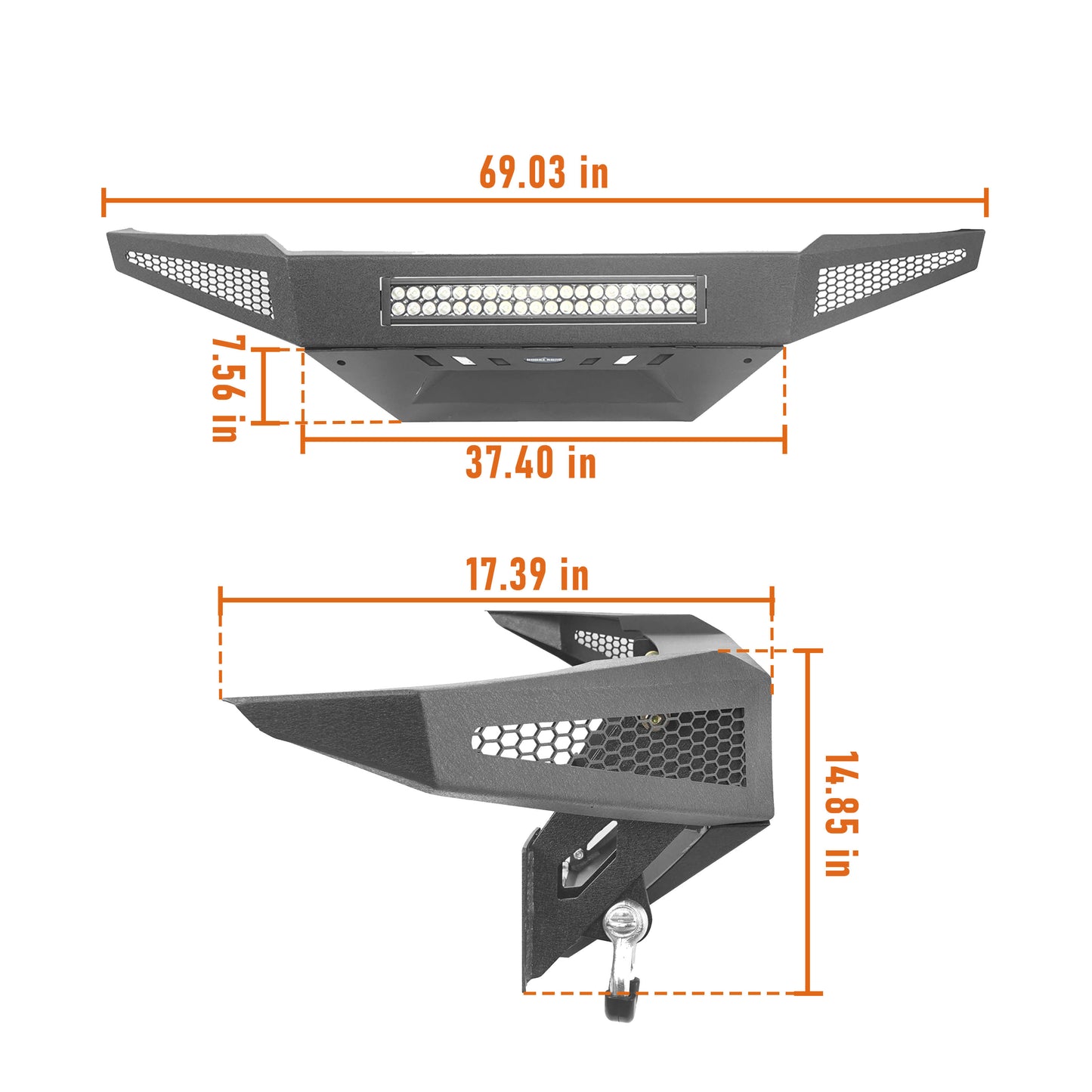 Full Width Front Bumper & Rear Bumper w/Swing Out Tire Carrier(05-11 Toyota Tacoma)-LandShaker