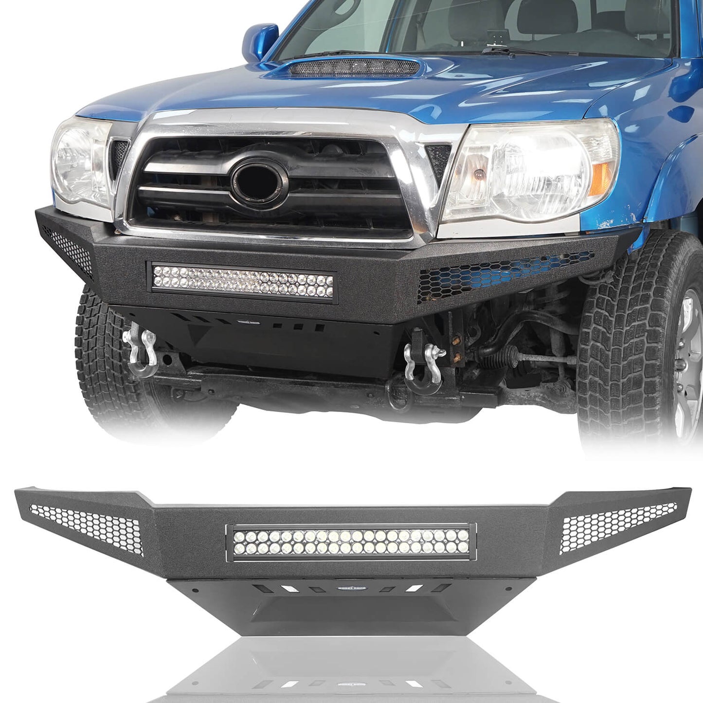 Full Width Front Bumper & Rear Bumper w/Swing Out Tire Carrier(05-11 Toyota Tacoma)-LandShaker