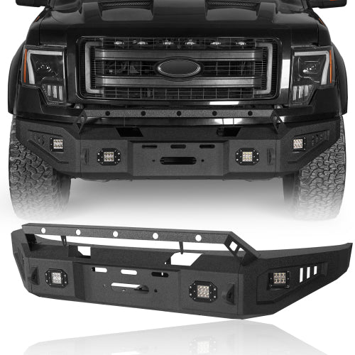 Full Width Front Bumper w/ Winch Plate (09-14 Ford F-150, Excluding Raptor) - LandShaker