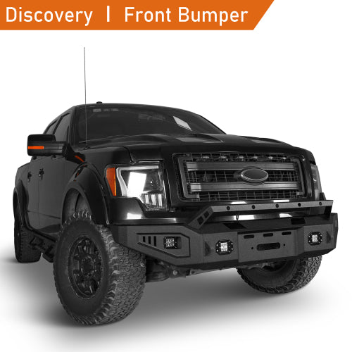 Full Width Front Bumper w/ Winch Plate (09-14 Ford F-150, Excluding Raptor) - LandShaker