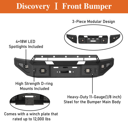 Full Width Front Bumper w/ Winch Plate (09-14 Ford F-150, Excluding Raptor) - LandShaker