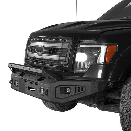 Full Width Front Bumper w/ Winch Plate (09-14 Ford F-150, Excluding Raptor) - LandShaker
