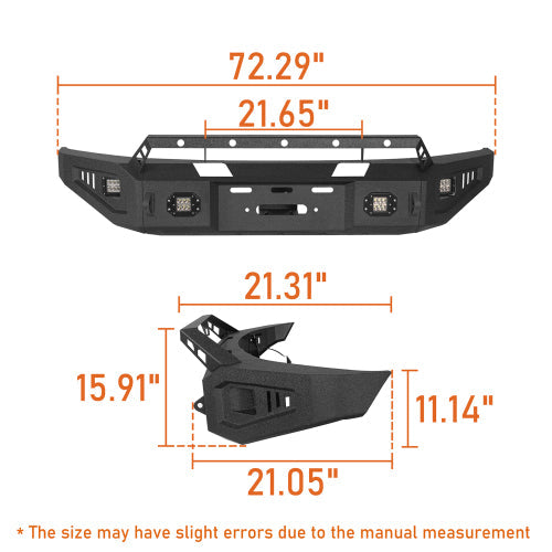 Full Width Front Bumper w/ Winch Plate (09-14 Ford F-150, Excluding Raptor) - LandShaker
