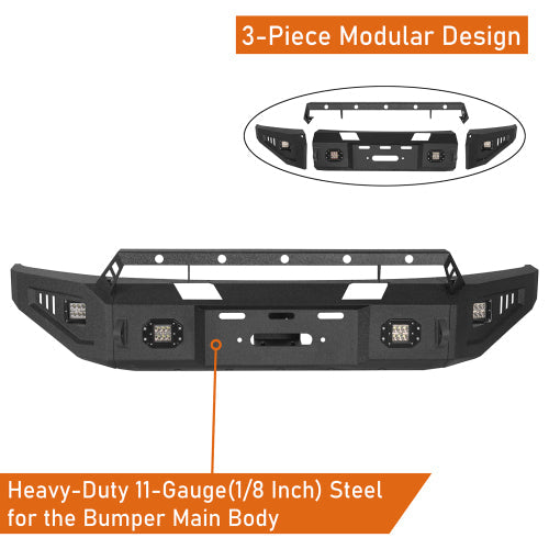 Full Width Front Bumper w/ Winch Plate (09-14 Ford F-150, Excluding Raptor) - LandShaker