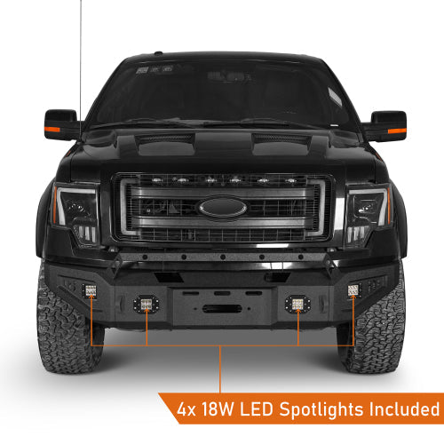 Full Width Front Bumper w/ Winch Plate (09-14 Ford F-150, Excluding Raptor) - LandShaker