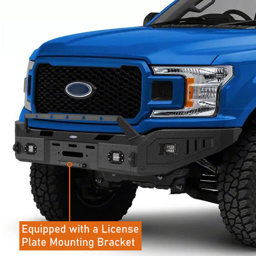 Full-Width Front Bumper w/ Winch Plate (18-20 Ford F-150, Excluding Raptor) - LandShaker