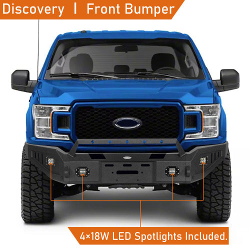 Full-Width Front Bumper w/ Winch Plate (18-20 Ford F-150, Excluding Raptor) - LandShaker