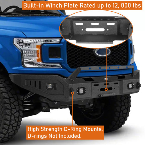 Full-Width Front Bumper w/ Winch Plate (18-20 Ford F-150, Excluding Raptor) - LandShaker