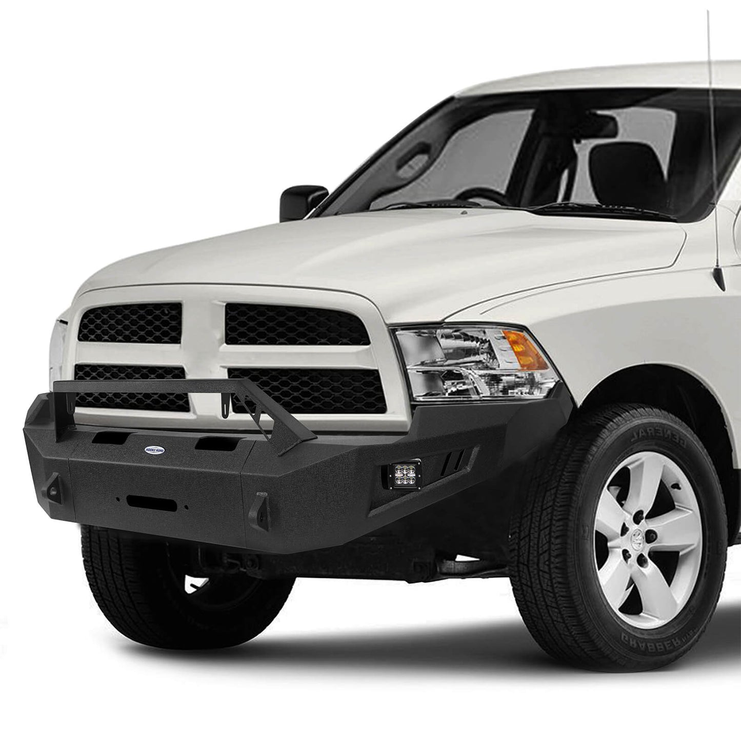 Discovery Ⅱ Full Width Front Bumper w/Winch Plate & LED Spotlights(09-12 Ram 1500)-LandShaker