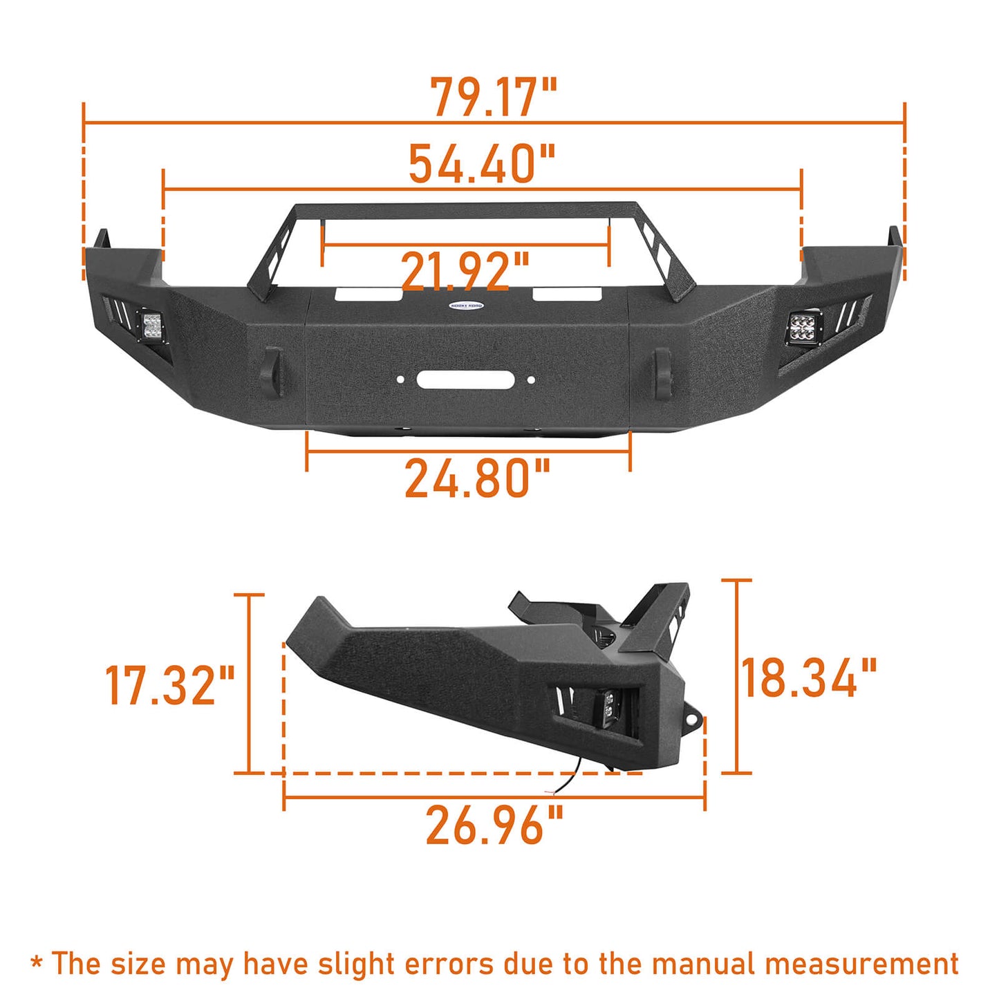 Discovery Ⅱ Full Width Front Bumper w/Winch Plate & LED Spotlights(09-12 Ram 1500)-LandShaker