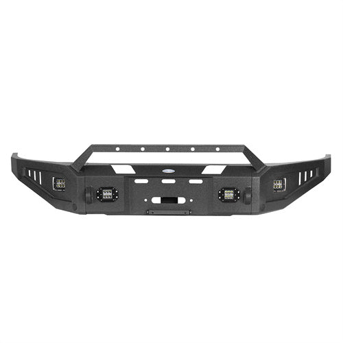Full Width Front Bumper w/ Winch Plate & LED Spotlights (15-18 Ram 1500 Rebel) - LandShaker