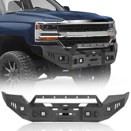 Steel Offroad Front & Rear Bumper For 2016-2018 Silverado 1500 - LandShaker4x4