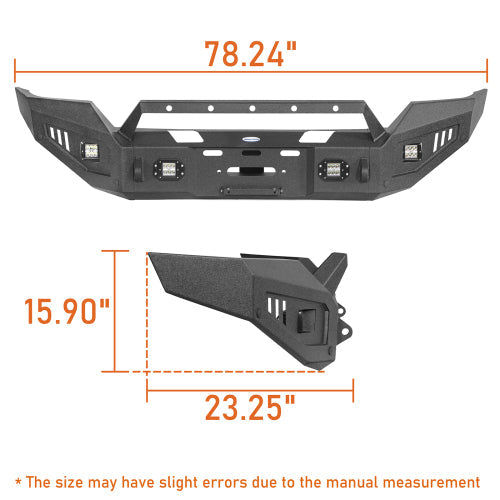 Steel Offroad Front & Rear Bumper For 2016-2018 Silverado 1500 - LandShaker4x4