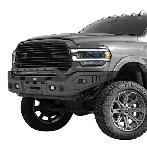 LandShaker Full Width Front Bumper w/ Winch Plate & LED Spotlights (19-24 Ram 2500)