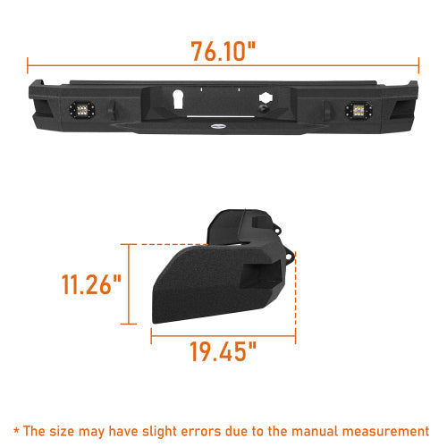 Discovery Rear Bumper w/ LED Floodlights (20-25 GMC Sierra 2500HD) - LandShaker