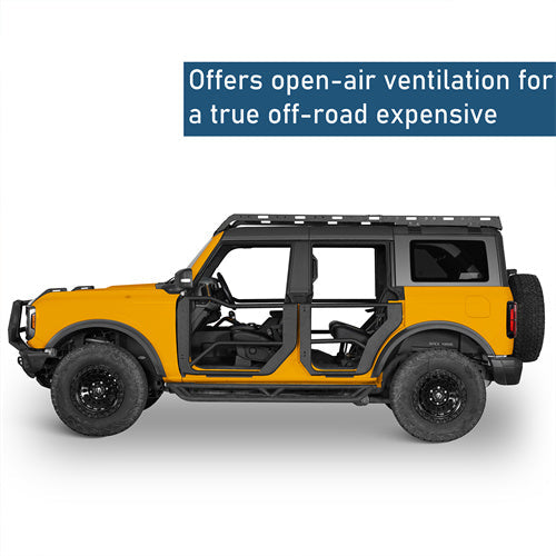 Off-road Half Front & Rear Doors For 2021-2025 Ford Bronco 4-Door - LandShaker4x4