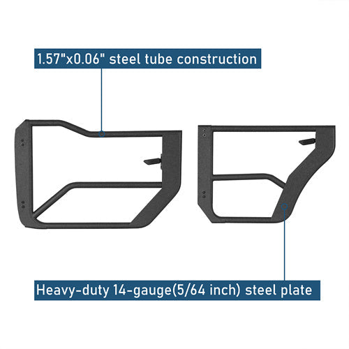 Off-road Half Front & Rear Doors For 2021-2025 Ford Bronco 4-Door - LandShaker4x4