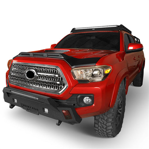 Hood Protector Stone Guard w/ Amber Lights For 2016-2023 Toyota Tacoma - LandShaker4x4
