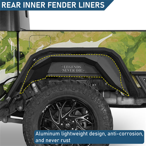 Legend Rear Inner Fender Liners For 2020-2025 Jeep Gladiator JT - Landshaker4x4