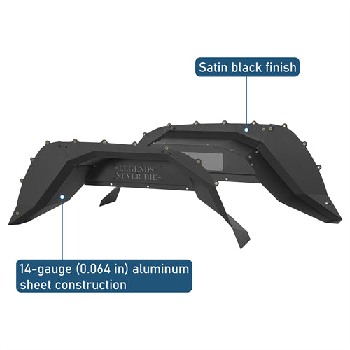 Legend Rear Inner Fender Liners For 2020-2025 Jeep Gladiator JT - Landshaker4x4