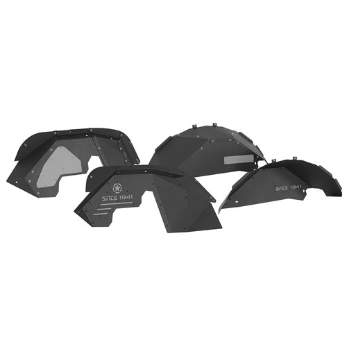 Front & Rear Aluminum Inner Fender Liners For 2007-2018 Jeep Wrangler JK - Landshaker4x4