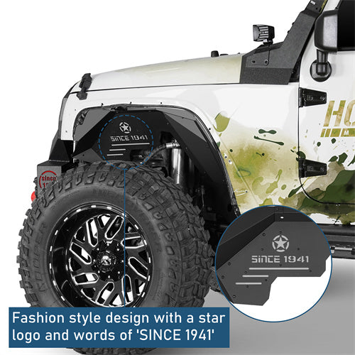 Front & Rear Aluminum Inner Fender Liners For 2007-2018 Jeep Wrangler JK - Landshaker4x4