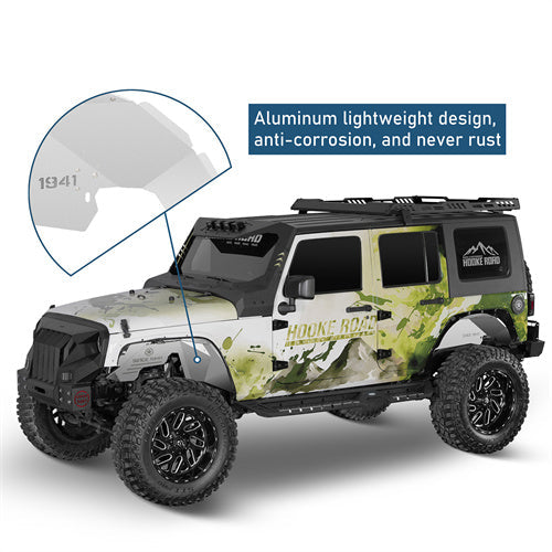 Front & Rear Aluminum Inner Fender Liners For 2007-2018 Jeep Wrangler JK - Landshaker4x4