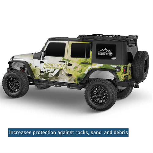 Front & Rear Aluminum Inner Fender Liners For 2007-2018 Jeep Wrangler JK - Landshaker4x4