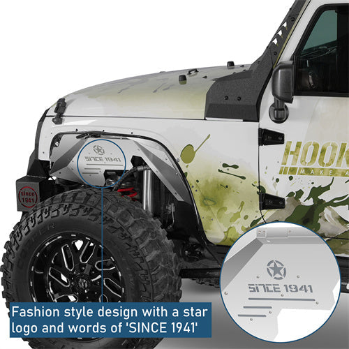 Front & Rear Aluminum Inner Fender Liners For 2007-2018 Jeep Wrangler JK - Landshaker4x4