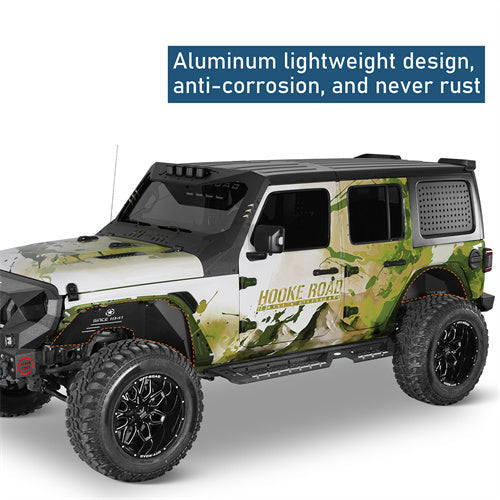 Front & Rear Aluminum Inner Fender Liners For 2018-2025 Jeep Wrangler JL (Excluding Rubicon 3.6L Engine)- Landshaker4x4