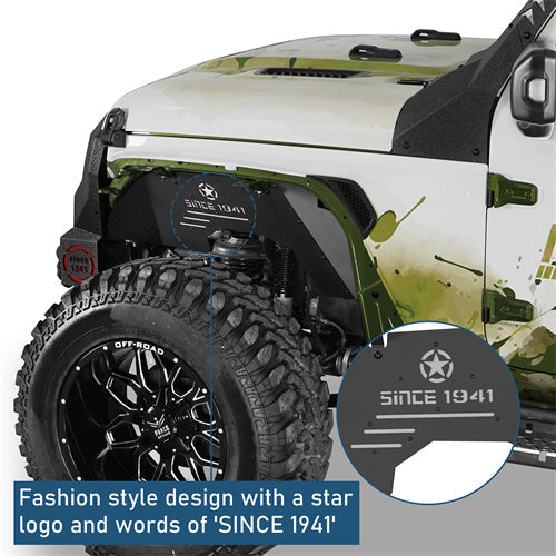 Front & Rear Aluminum Inner Fender Liners For 2018-2025 Jeep Wrangler JL (Excluding Rubicon 3.6L Engine)- Landshaker4x4