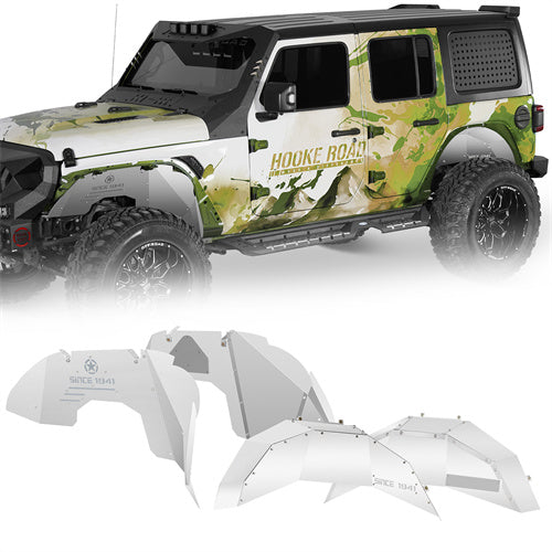 Front & Rear Aluminum Inner Fender Liners For 2018-2025 Jeep Wrangler JL (Excluding Rubicon 3.6L Engine)- Landshaker4x4