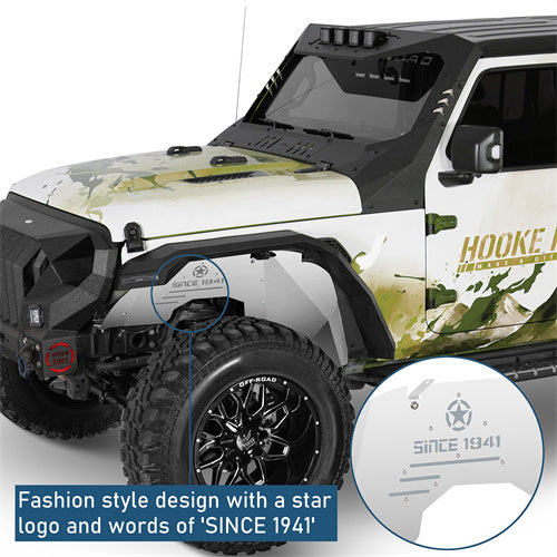 Front & Rear Aluminum Inner Fender Liners For 2018-2025 Jeep Wrangler JL (Excluding Rubicon 3.6L Engine)- Landshaker4x4
