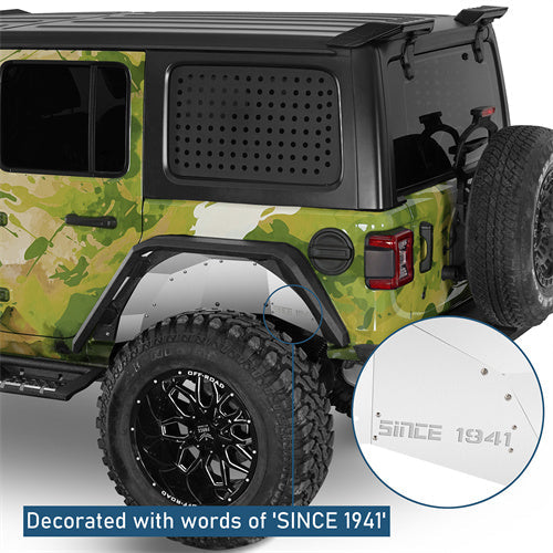 Front & Rear Aluminum Inner Fender Liners For 2018-2025 Jeep Wrangler JL (Excluding Rubicon 3.6L Engine)- Landshaker4x4