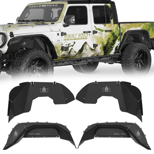 Front & Rear Inner Fender Liners For 2018-2025 Jeep Wrangler JL / Gladiator JT (Excluding Rubicon 3.6L Engine) - Landshaker4x4