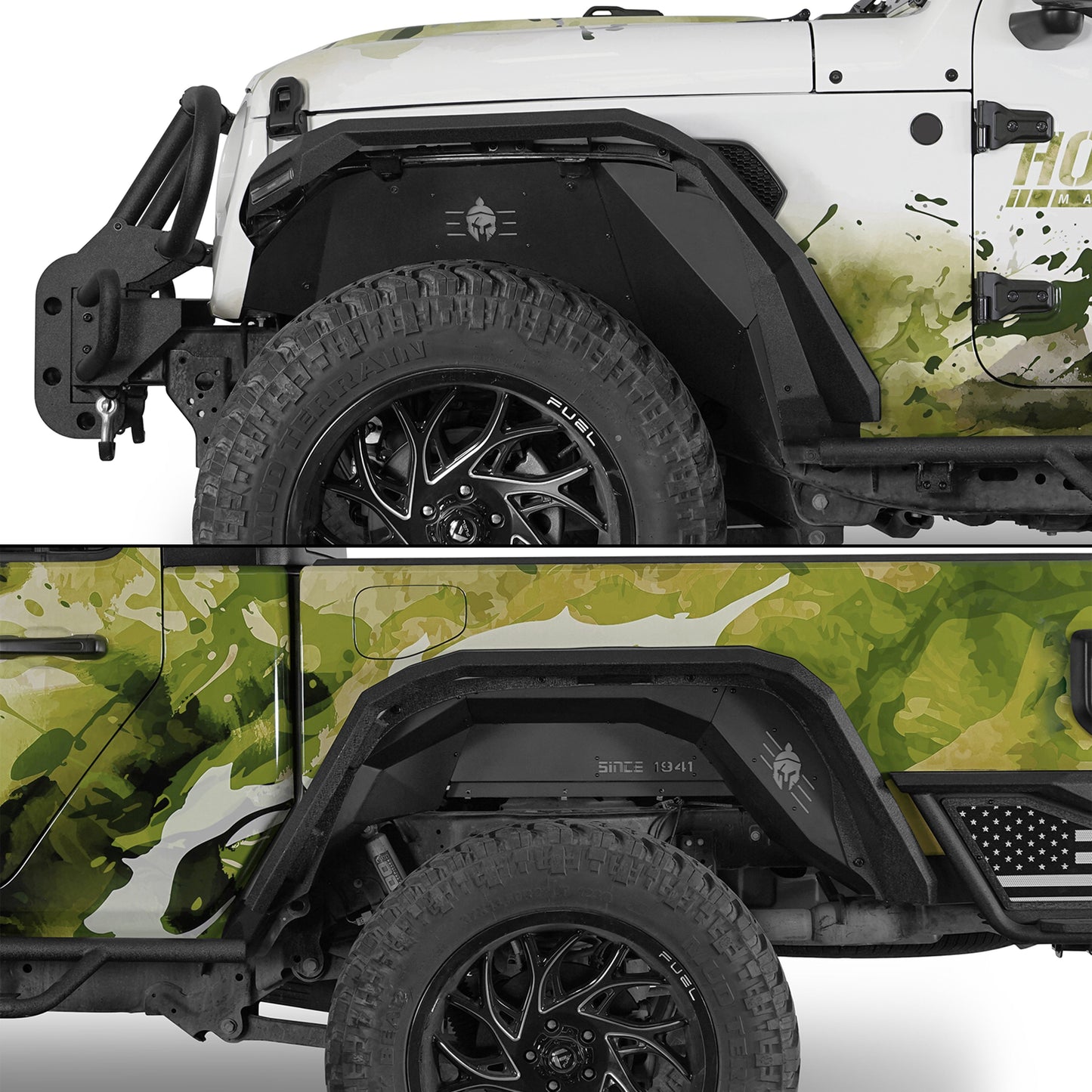 Front & Rear Inner Fender Liners For 2018-2025 Jeep Wrangler JL / Gladiator JT (Excluding Rubicon 3.6L Engine) - Landshaker4x4