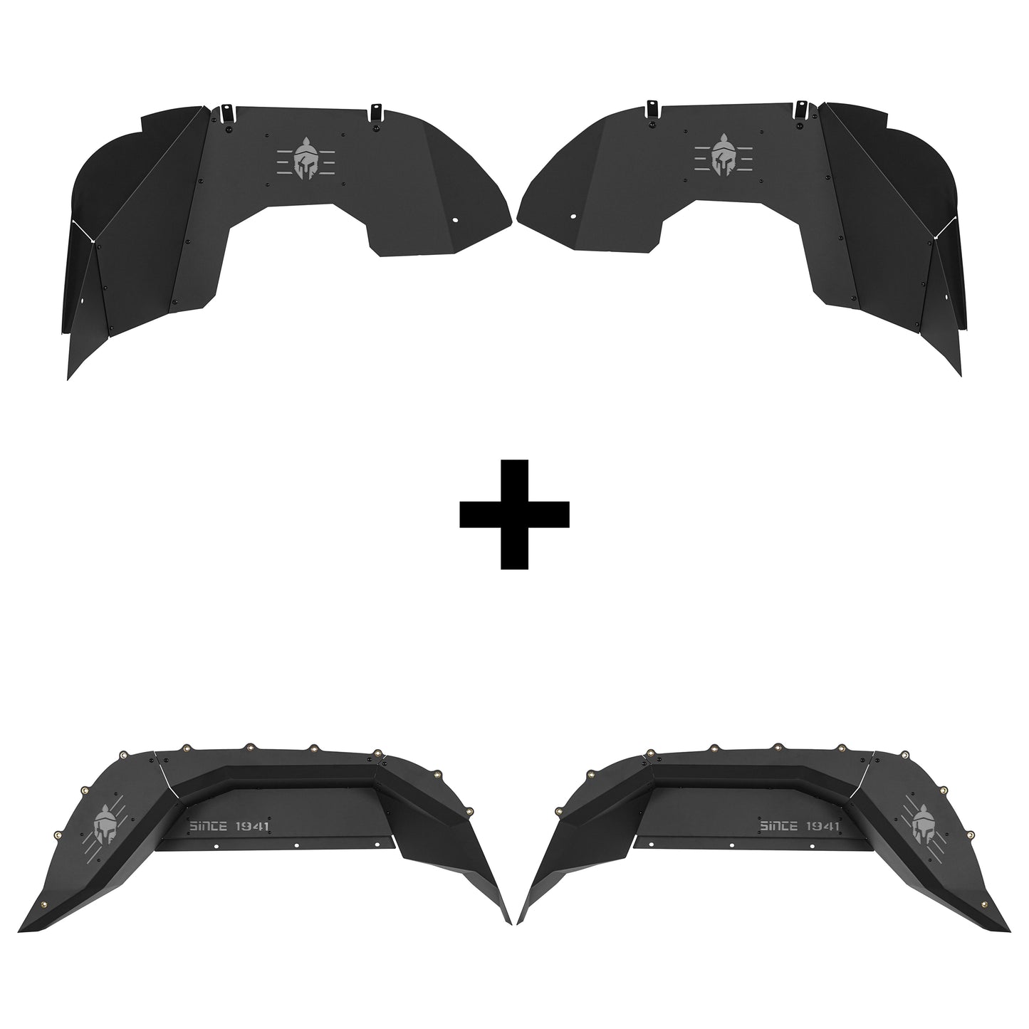 Front & Rear Inner Fender Liners For 2018-2025 Jeep Wrangler JL / Gladiator JT (Excluding Rubicon 3.6L Engine) - Landshaker4x4