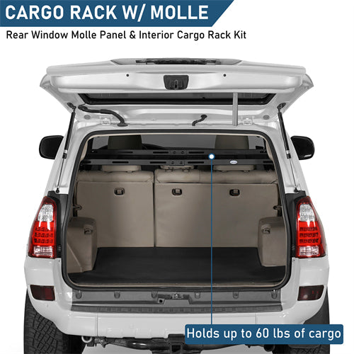 Rear Window Molle Panel & Interior Cargo Rack Kit For 2003-2009 Toyota 4Runner - Landshaker4x4
