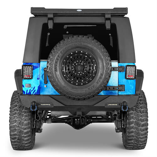 Jeep Accessories Rear Bumper w/ white LED spotlights For 2007-2018 Jeep Wrangler JK - LandShaker4x4
