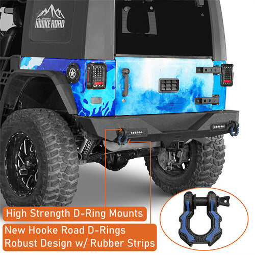 Jeep Accessories Rear Bumper w/ white LED spotlights For 2007-2018 Jeep Wrangler JK - LandShaker4x4