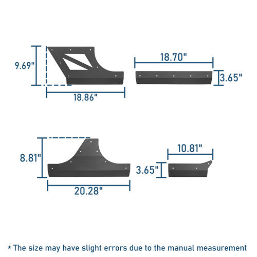 Body Armor Cladding(07-18 Jeep Wrangler JK 4 Door)-LandShaker