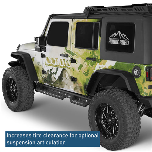 Flat Tube Fender Flares(07-18 Jeep Wrangler JK)-LandShaker