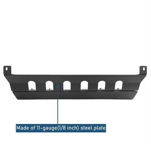 Black Steel Front Skid Plate(07-18 Jeep Wrangler JK)-LandShaker