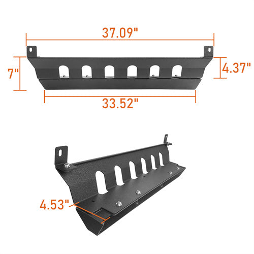 Black Steel Front Skid Plate(07-18 Jeep Wrangler JK)-LandShaker