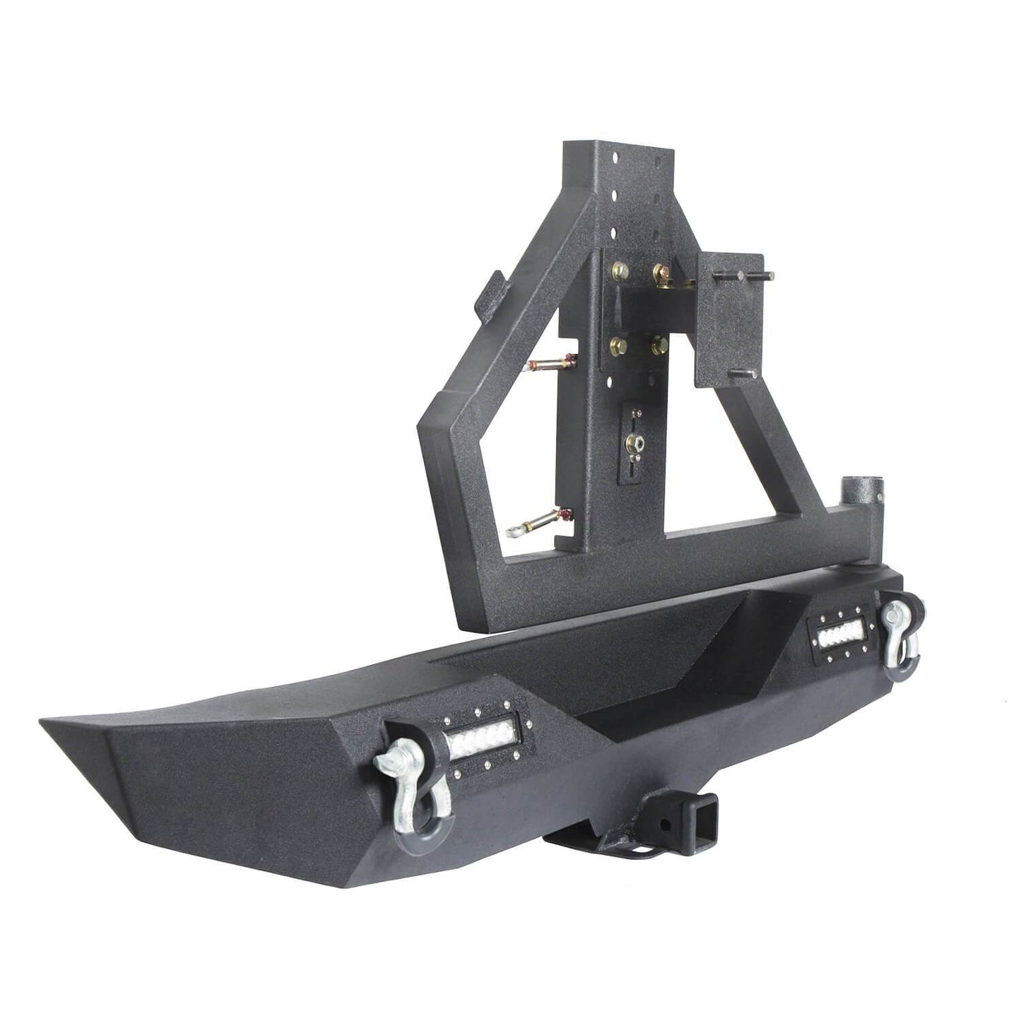 Different Trail Rear Bumper w/Tire Carrier & LED Floodlights(07-18 Jeep Wrangler JK)-LandShaker