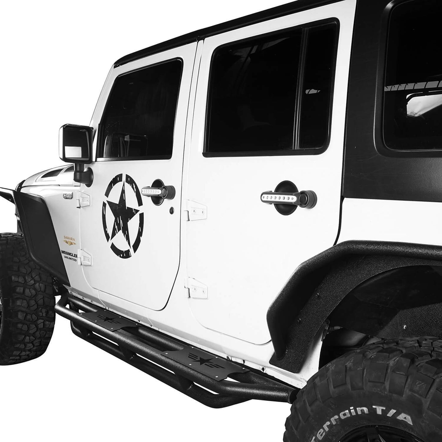 Star Side Steps Running Boards(07-18 Jeep Wrangler JK 4 Door)-LandShaker